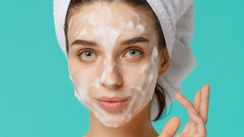 Woman using Tailor Skincare Gel Cleanser